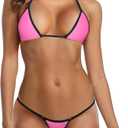 SHERRYLO Micro Bikini Extreme G String Mini Bathing Suit Thong Bikinis Sets for Women Sexy Exotic Tiny Brazilian Swimsuit S