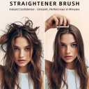 2 x RUCHA Cordless Hair Straightener Brush with 3 Temps, Black Portable Mini Straightening Brush for Travel, Best Gift for Women