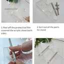 Yuxuanish Upgraded Acrylic Keyboard Display Stand Holder, 3Tier Mechanical Keyboard Collection Holders Thicker Stand Holder for Three Keyboards(Clear, 3-Tier)