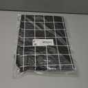 Rectangle Vinyl Table Cloth 24x48, Waterproof Elastic Fitted Tablecloth with Flannel Backing, Plastic Table Cover for Picnic, Camping, Outdoor, Black