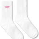 Cute Bridemaids Socks - White Embroidery Wedding Socks For Bride Maids