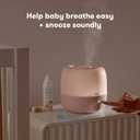 Frida Baby 3-in-1 Cool Mist Humidifier for Large Rooms, Top Fill Humidifier for Bedroom, Allergy Relief, 60 Hour Runtime + Nightlight, Auto Shut-Off, Quiet, Carry Handle, Essential Oil Diffuser