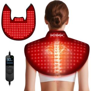 Red Light Therapy for Neck and Shoulder, Infrared Light Therapy for Body at Indoor, Pain Relief, 194-LED, 660nm & 850nm, 30W High Power
