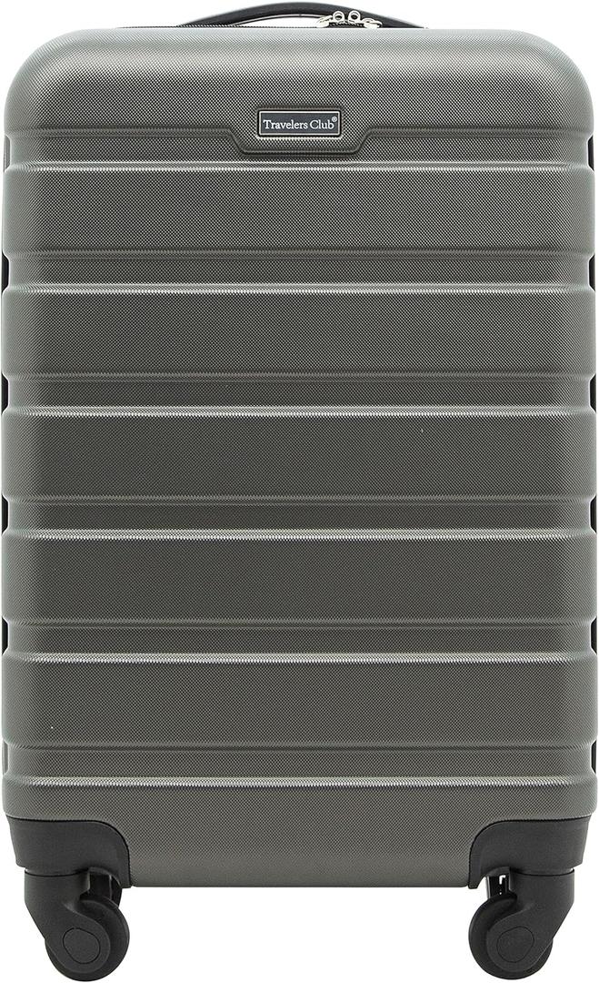 Travelers Club Harper Luggage, Charcoal, 20-Inch Carry-On