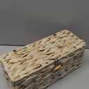 Cable Management Box,Boho Decorative Handwoven  Slots Cord Organizer Hider Box with Lid for TV Wires, Computer, Router, USB Hub and Under Desk Power Strip