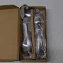 Amazon Basics Stainless Steel Dishwasher Safe Dinner Spoons with Round Edge, Large Tablespoons, 7.9 inches, Pack of 12, Silver