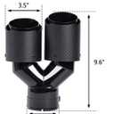 2-Pack Carbon Fiber Dual Exhaust Tips 3" Inlet to 3.5" Outlet, Universal Tailpipe 3 Inch Exhaust Muffler Tips (Matte)
