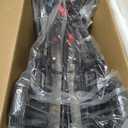 Rollator Walkers for Seniors with Seat, Lightweight Ultra-Compact Travel Rolling Walker, 350lbs Capacity, Heavy-Duty Extra-Wide Seat, Easy Folding, Height Adjustable for Tall Over 6ft, 8" Big Wheels (Black)