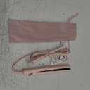 ANGENIL Pro Mini Flat Iron for Short Hair, Dual Voltage Mini Hair Straightener, Small Flat Iron 0.7 Inch, Travel Size Anti Scalding Silicone Hair Straightener, Suitable for Short Hair, Bangs, and Fine (Pink)