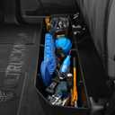 Rear Truck Underseat Storage Box, Fit 2017-2026 Ford F-250 F-350 Super Duty and 2015-2026 Ford F-150 SuperCrew Crew Cab Heavy Duty Rear Under Back Seat Box Organizer, Anti Slip