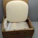 Ergonomic Office Chair with Footrest,Ultra Thick Reclining Desk Chair with Adjustable 2D Lumbar Support and Headrest,Spring Cushion,High Back Premium Mesh Computer Chair,Cream