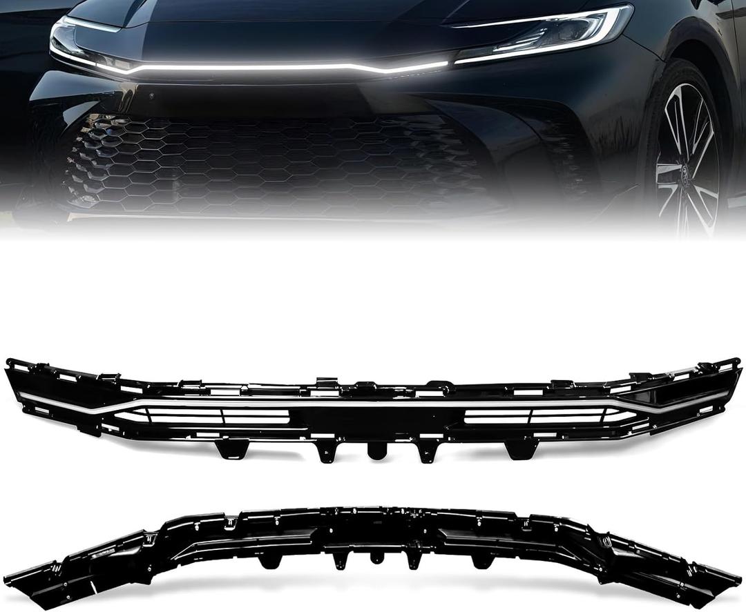 Sequential LED Middle Grille Light For 2025-2026 Toyota Camry SE/XSE, with Starting Animation, Dynamic Turn Signal,White Daytime Running Lights, Front Driving Hood Light