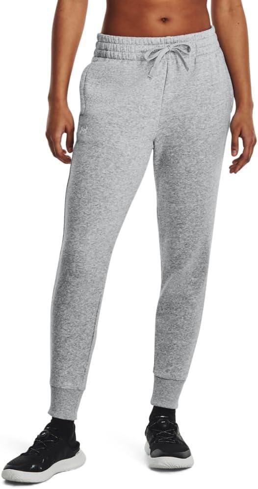 Under Armour womens Rival Fleece Joggers (4X-Large, (012) Mod Gray Light Heather / / White)