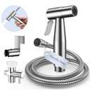 BRITULIF Hands-Free Handheld Bidet Sprayer for Toilet, Muslim Shower Dual Control Mode Spray, Toilet Sprayer with Bidet Hose, Adjustable Bidets Attachment for Toilet for Feminine Wash