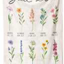 Afterprints Christian Gifts for Women, Christian Blanket with Flowers, Birthday Gifts for Women, Christmas, Inspirational, Religious Gifts for Sister, Friend, Daughter, Soft Throw Blankets 50'' x 60''
