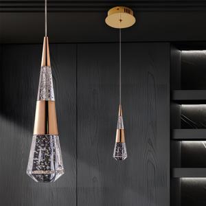 Pendant Light Kitchen Island, Modern Led Pendant Light Kitchen Light Fixture,Luxury Mini Meteor Shower-Style Gold Led Chandelier for Dinning Room, Adjustable Cord Ceiling Hanging (1 Pack)