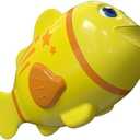 Rechargeable Swimming Fish Toy, Light up Bath Toys with Temp-Color Eyes for Baby Bath, Alive Pool Diving Toys for Kids Ages 4-8, Toddler Bathtub, Water Table