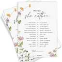 GardenCity Would She Rather, Bridal Shower Games, Baby Shower Games, 50 Cards, Wildflower