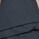 Amazon Basics Lightweight Pleated Bed Skirt, Queen, Navy Blue, Solid