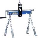 K Tool International XD62115 Automotive Engine Crane Sling for Garages, Repair Shops, and DIY, 1,500 lbs. Capacity, Hand Crank, Bearing Mounted Drive Screw, (4) Mounting Chains/Brackets