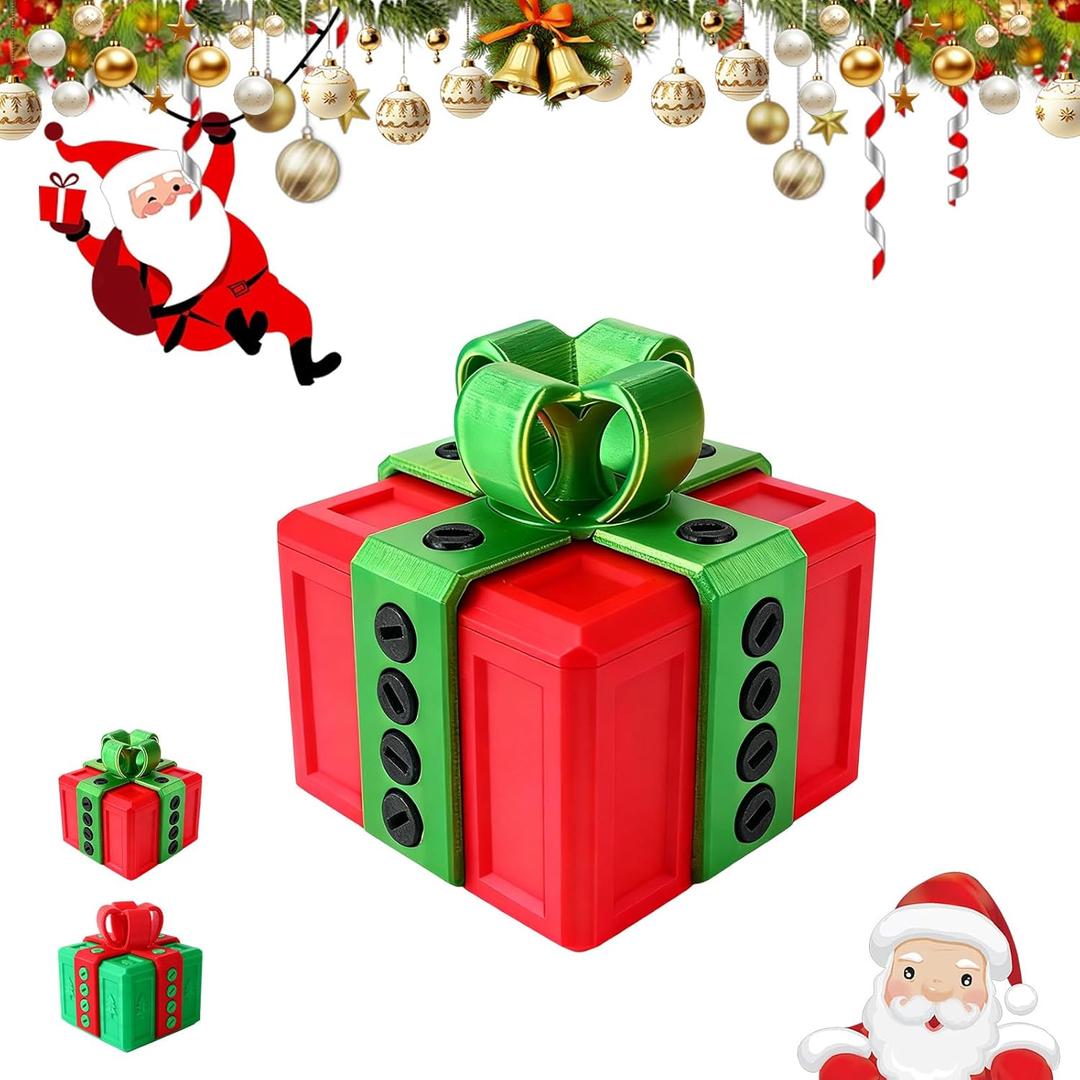 Annoying Gift Box with Screws, The Prank Box, Funny Gift Box, The Annoying Present, Perfect Gag Gift for All Occasions, Annoying Funny 3D Printed Screw Gifts Boxes Ideal for Birthday, Christmas (Red)