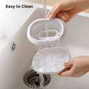 2-Pack Soap Dishes for Bathroom Bar Soap, Plastic Soap Dish with Sponge Drainage Layer, Bar Soap Dish Holder Keeps Soap Dry Easy Cleaning for Bathroom Sink & Shower