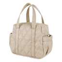 Easozoom Quilted Puffer Lunch Bag for Women, Leakproof Lunch Box for Adult Girls, Large Capacity Reusable Lunch Box for Work School Picnic Travel (Khaki)