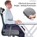 MABOZOO Extra Thick Chair Cushions,Office Chair Booster Seat Cushion to Raise Seat Height for Pain Relief,18 x 16 x 6 inch Non Slip Memory Foam Thick Cushion with Carry HandleGrey