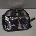 Paxiland Clear Backpack Stadium Approved 12126 with Reinforced and Wider Shoulder Straps, Small Clear Bag for Schools, Concerts, Work, Festivals and Sporting Events - Black