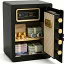 17.5" Tall Safe Box, 1.8 Cuft Fireproof Safe for Home with Hidden Lock Box, Anti-Theft Security Safe with Programmable Keypad Spare Keys, Digital Safety Box for Money Jewelry Documents