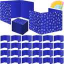 Blue 24-Pack Desk Dividers for Students, Waterproof Plastic Study Carrel Divider, Durable Testing Dividers for Classroom Teacher Supplies, Easy to Clean Privacy Shield Folder Boards for Student Desk
