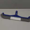 Pool Brush Head, 17" Pool Brushes for Cleaning Pool Walls, Curved Ends High-Efficiency Pool Scrub Brush,Premium Nylon Bristles Pool Brush with EZ Clip