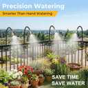 50FT Drip Irrigation Kit, 360 Adjustable Garden Watering System with 1/4" Tubing, Brass Misting Nozzles, DIY Irrigation System for Plants, Raised Beds, Greenhouse
