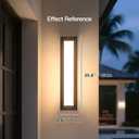 MVBT Glass Modern Outdoor Wall Lights, 26" Outdoor Wall Sconces AC100-240V, 6.7"L × 5.9"W × 25.6"H
