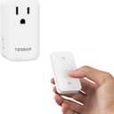 TESSAN Remote Control Outlet Wireless Wall Mounted Light Switch, Range 100FT Remote Control Outlet Plug, Wireless Light Switch for Indoor String Lights, Lamps, 1875W