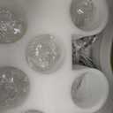 7-Light Chandelier for Dining Room, Mid-Century Modern Glass Light Fixture, 27.2 inches
