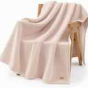 UGG Coco Plush Fleece Throw Blanket – Soft & Cozy Blanket for Couch, Bed & Sofa, Perfect for Home Decor, House Warming Gifts or Luxurious Birthday Gifts for Women, 50" x 70", Pink Himalayan Salt