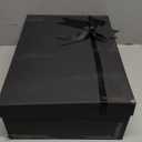 ZENFUN 5 Pack Black Nested Gift Boxes with Lid for Valentine's Presents, 5 Sizes Luxury Packaging Box with Ribbon Bows and Label Gift Wrap for Thanksgiving Birthday, Weddings, Mother's Day 13.7'' to 5.1''