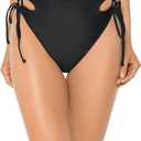 RELLECIGA Women's High Cut Bikini Bottom (Medium)