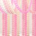 Pink-White Peach Party-Decorations Streamers Garland - 157Ft Four-Leaf Clover Hanging Banner,Wedding Girl Birthday Baby Bridal Shower Engagement Bachelorette Decor Hugtmr
