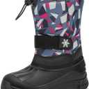 koppu Boys Girls Snow Boots Kids' Waterproof Snow Boots for Winter Slip Resistant Cold Weather Shoes (9 Toddler, Pinkish Gray)