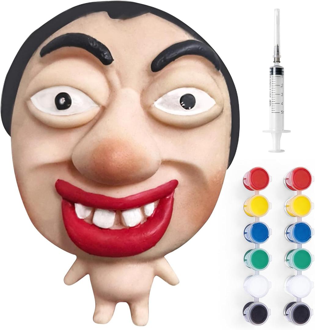 2-in-1 Adult Stress Relief Pop Toy, Refillable Pimple Popping Squishy, Reusable Eco-Friendly Silicone Sensory Stress Toy for Anxiety Relief (Style 4)