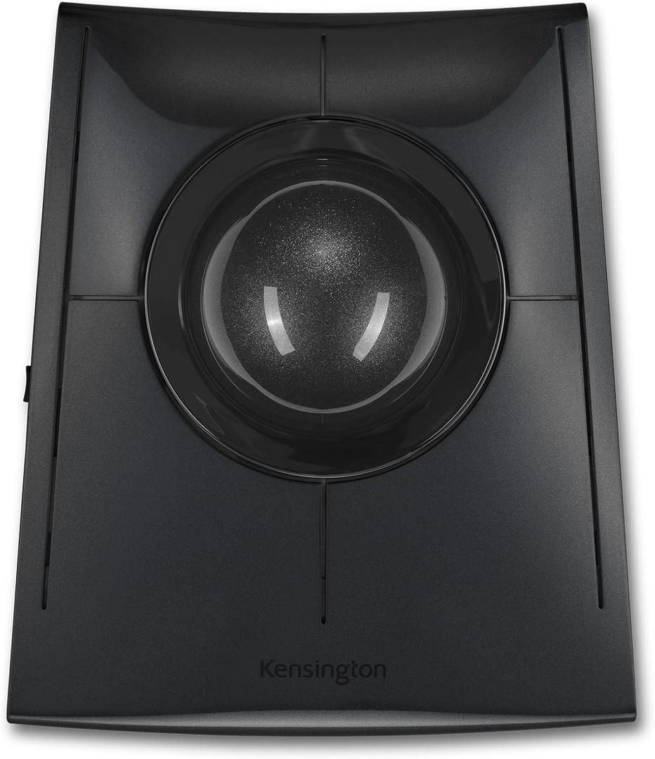 Kensington SlimBlade Pro Wireless Trackball, Rechargeable Battery, Bluetooth 2.4GHz Connection Options Black/Gray (K72085WW)