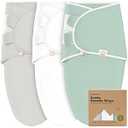 KeaBabies 3-Pack Organic Baby Swaddles for Newborns, Infant (Sage, 0-3M)