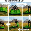 Soccer Innovations Quick Fold Portable Aluminum Goal - 5' x 3' Size, Competition Soccer Goal, Backyard Goal for Practice, Collapsible Goal, Mini Net, White Black