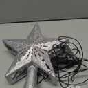 Mrrihand Christmas Tree Topper Lighted with 6 Projection Modes, Christmas Star Tree Topper Built-in LED Rotating Lights, Silver 3D Glitter Dynamic Projection for Christmas Tree Decorations