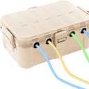 QUOBAS Extra Large Outdoor Electrical Box Waterproof, IP54 Weatherproof Extension Cord Cover, Outdoor Plug Cover Protect Outlet, Plug, Power Strip, Tools, Holiday Light, Almond