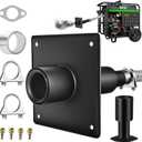 Generator Exhaust Extension Silencer Kit Compatible with Firman H07552 Wh03242 T07571/3 Honda Eu6500/7000,Generator Muffler Silencer Kit with Insulated Through-Wall Mounting Plate,Reduce Noise