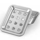 Stainless Steel Soap Dish, Large Double-Layer Draining Soap Holder, Metal Soap Dish for Bathroom, Shower, Kitchen and Sink Countertops