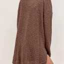 SHEWIN Oversized Sweatshirt for Women Casual Waffle Knit Tops for Women Lightweight Womens Sweatshirt Pullover Womens Fall Clothes,(US 20-22) 2XL,Coffee